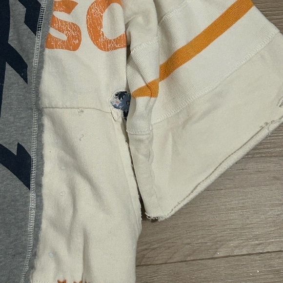 Free People Day Off Hoodie Sweatshirt Embroidered Patchwork Vintage Dist… - Picture 13 of 16